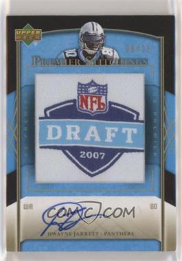 2007 UD Premier - Stitchings - Autographs #PS-12 - Dwayne Jarrett /25