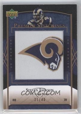 2007 UD Premier - Stitchings - Draft/Team Logos Bronze #PS-79 - Steven Jackson /40