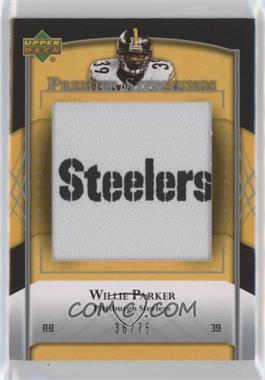 2007 UD Premier - Stitchings - Draft/Team Logos #PS-89 - Willie Parker /75
