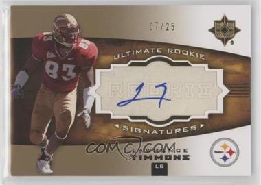 2007 Ultimate Collection - [Base] - Gold #149 - Ultimate Rookie Signatures - Lawrence Timmons /25
