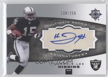 2007 Ultimate Collection - [Base] #144 - Ultimate Rookie Signatures - Johnnie Lee Higgins /250