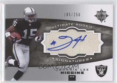 2007 Ultimate Collection - [Base] #144 - Ultimate Rookie Signatures - Johnnie Lee Higgins /250