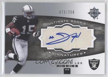 2007 Ultimate Collection - [Base] #144 - Ultimate Rookie Signatures - Johnnie Lee Higgins /250