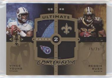 2007 Ultimate Collection - Ultimate Dual Materials - Gold Patch #UDM-18 - Vince Young, Reggie Bush /25