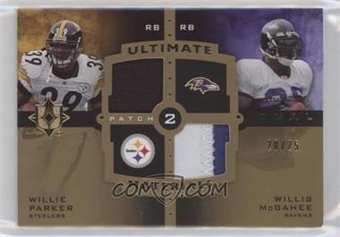 2007 Ultimate Collection - Ultimate Dual Materials - Gold Patch #UDM-33 - Willie Parker, Willis McGahee /25