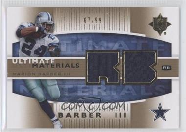 2007 Ultimate Collection - Ultimate Materials - Gold #UM-BA - Marion Barber III /99