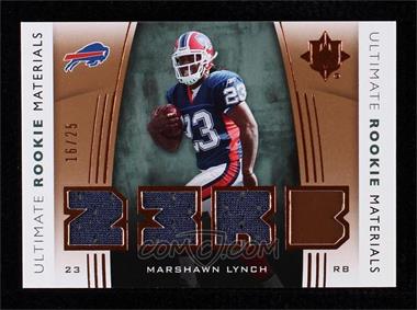 2007 Ultimate Collection - Ultimate Rookie Materials - Copper #URM-ML - Marshawn Lynch /25