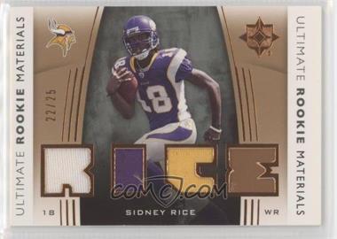 2007 Ultimate Collection - Ultimate Rookie Materials - Copper #URM-SR - Sidney Rice /25