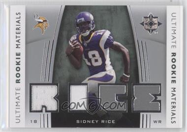 2007 Ultimate Collection - Ultimate Rookie Materials #URM-SR - Sidney Rice