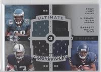 Tony Hunt, Michael Bush, Garrett Wolfe #/50