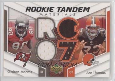 2007 Upper Deck - Rookie Tandem Materials #RTM-AT - Gaines Adams, Joe Thomas