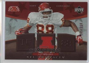 2007 Upper Deck Artifacts - AFC Apparel - Red #AFC-TG - Tony Gonzalez /250