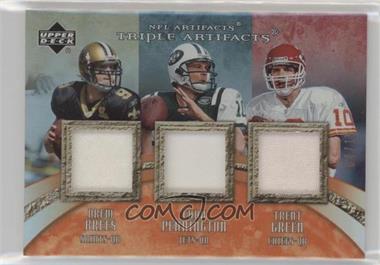 2007 Upper Deck Artifacts - Triple Artifacts - Patch #TA-BPG - Drew Brees, Chad Pennington, Trent Green /15