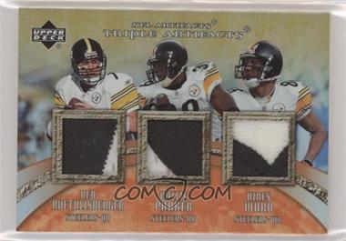 2007 Upper Deck Artifacts - Triple Artifacts - Patch #TA-RPW - Ben Roethlisberger, Hines Ward, Willie Parker /15