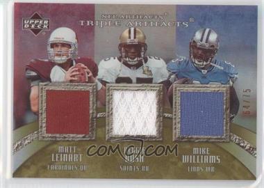 2007 Upper Deck Artifacts - Triple Artifacts #TA-LBW - Matt Leinart, Reggie Bush, Mike Williams /75