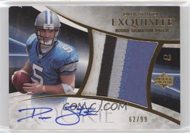 2007 Upper Deck Exquisite Collection - [Base] - Parallel 1 #122 - Rookie Signature Patch - Drew Stanton /99 [Noted]