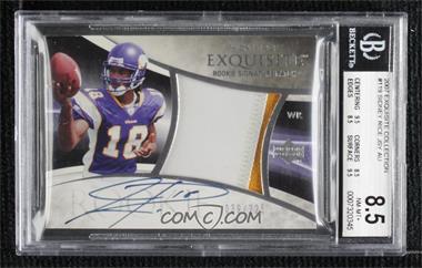 2007 Upper Deck Exquisite Collection - [Base] #119 - Rookie Signature Patch - Sidney Rice /225 [BGS 8.5 NM‑MT+]