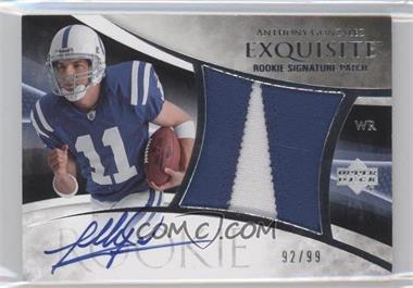 2007 Upper Deck Exquisite Collection - [Base] #128 - Rookie Signature Patch - Anthony Gonzalez /99