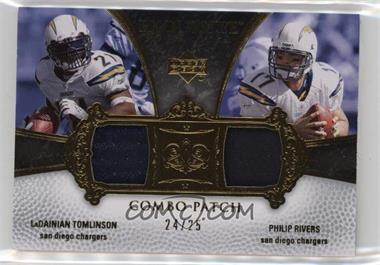 2007 Upper Deck Exquisite Collection - Combo Patch #ECP-TR - Philip Rivers, LaDainian Tomlinson /25
