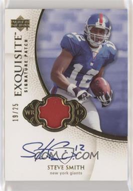 2007 Upper Deck Exquisite Collection - Exquisite Signature - Patch #ESS-SS - Steve Smith /25