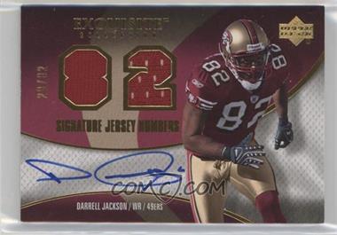 2007 Upper Deck Exquisite Collection - Signature Jersey Numbers #SJN-DJ - Darrell Jackson /82