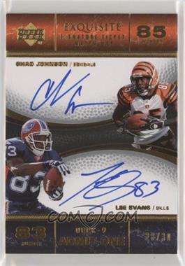 2007 Upper Deck Exquisite Collection - Signature Ticket Match Ups #TIX-JE - Chad Johnson, Lee Evans /30