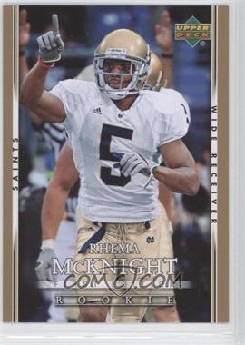 2007 Upper Deck First Edition - [Base] - Gold #161 - Rhema McKnight