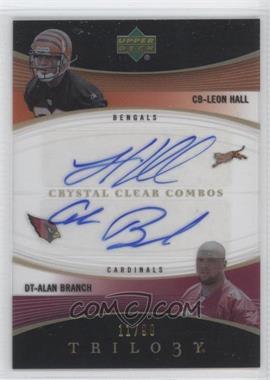 2007 Upper Deck Trilogy - Crystal Clear Combos Plexi Glass Signatures #CCC-HB - Leon Hall, Alan Branch /99