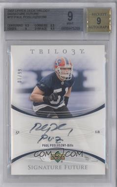 2007 Upper Deck Trilogy - Signature Future #FS-PP - Paul Posluszny /99 [BGS 9 MINT]