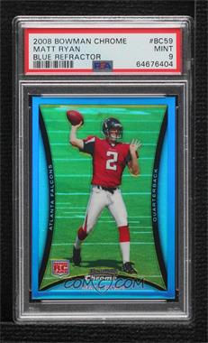 2008 Bowman Chrome - [Base] - Blue Refractor #BC59 - Matt Ryan /150 [PSA 9 MINT]