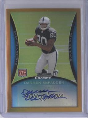 2008 Bowman Chrome - [Base] - Rookie Autographs Gold Refractor #BC71 - Darren McFadden /25