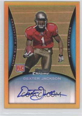 2008 Bowman Chrome - [Base] - Rookie Autographs Gold Refractor #BC85 - Dexter Jackson /25