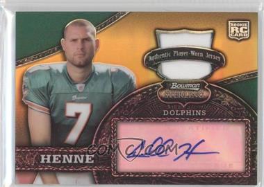 2008 Bowman Sterling - [Base] - Autographed Relics Gold Refractor #147 - Chad Henne /100