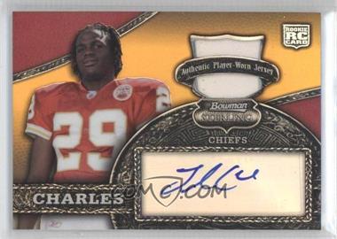 2008 Bowman Sterling - [Base] - Autographed Relics Gold Refractor #158 - Jamaal Charles /100