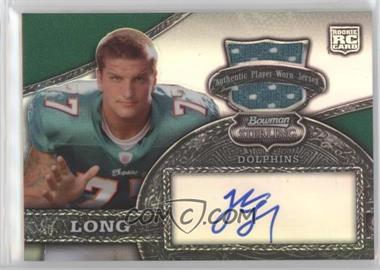 2008 Bowman Sterling - [Base] - Autographed Relics Refractor #142 - Jake Long /199