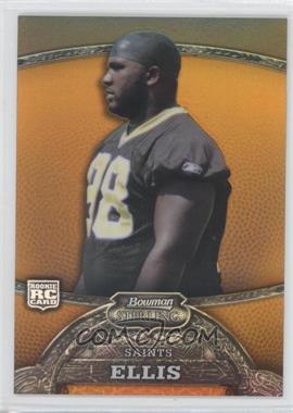 2008 Bowman Sterling - [Base] - Gold Refractor #21 - Sedrick Ellis /25