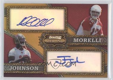 2008 Bowman Sterling - Dual Autographed Gold Refractors #A-20 - Josh Johnson, Anthony Morelli