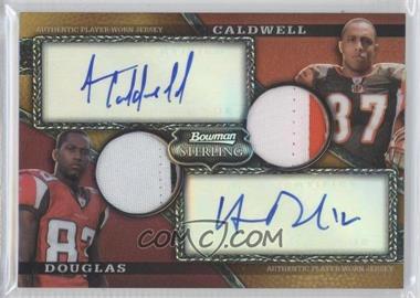 2008 Bowman Sterling - Dual Autographed Gold Rookie Relics #AR-28 - Harry Douglas, Andre Caldwell /75