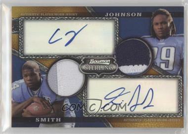 2008 Bowman Sterling - Dual Autographed Gold Rookie Relics #AR-30 - Chris Johnson, Kevin Smith /75