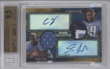 2008 Bowman Sterling - Dual Autographed Gold Rookie Relics #AR-30 - Chris Johnson, Kevin Smith /75 [BGS 9.5 GEM MINT]