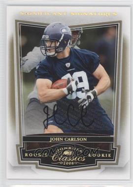 2008 Donruss Classics - [Base] - Significant Signatures Gold #184 - John Carlson /125