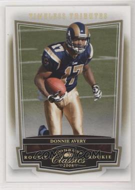 2008 Donruss Classics - [Base] - Timeless Tributes Gold #187 - Donnie Avery /50