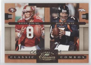 2008 Donruss Classics - Classic Combos - Gold #CC-11 - Steve Young, John Elway /100