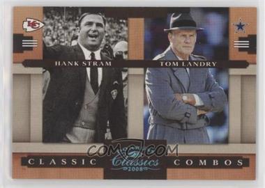 2008 Donruss Classics - Classic Combos - Platinum #CC-14 - Hank Stram, Tom Landry /25
