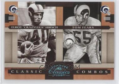 2008 Donruss Classics - Classic Combos - Platinum #CC-8 - Elroy "Crazylegs" Hirsch, Tom Fears /25