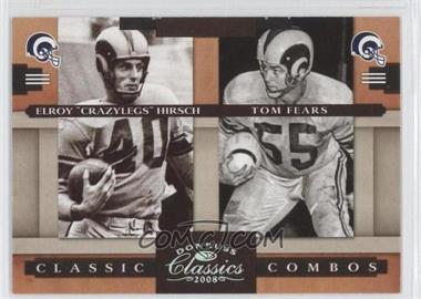 2008 Donruss Classics - Classic Combos - Silver #CC-8 - Elroy "Crazylegs" Hirsch, Tom Fears /250