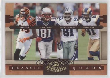 2008 Donruss Classics - Classic Quads - Gold #CQ-3 - Chad Johnson, Randy Moss, Terrell Owens, Torry Holt /100