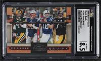 Brett Favre, Tom Brady, Peyton Manning, Ben Roethlisberger [CGC 8.5 N…