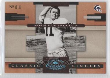 2008 Donruss Classics - Classic Singles - Platinum #CS-21 - Norm Van Brocklin /25