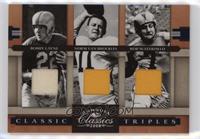 Bobby Layne, Norm Van Brocklin, Bob Waterfield #/250